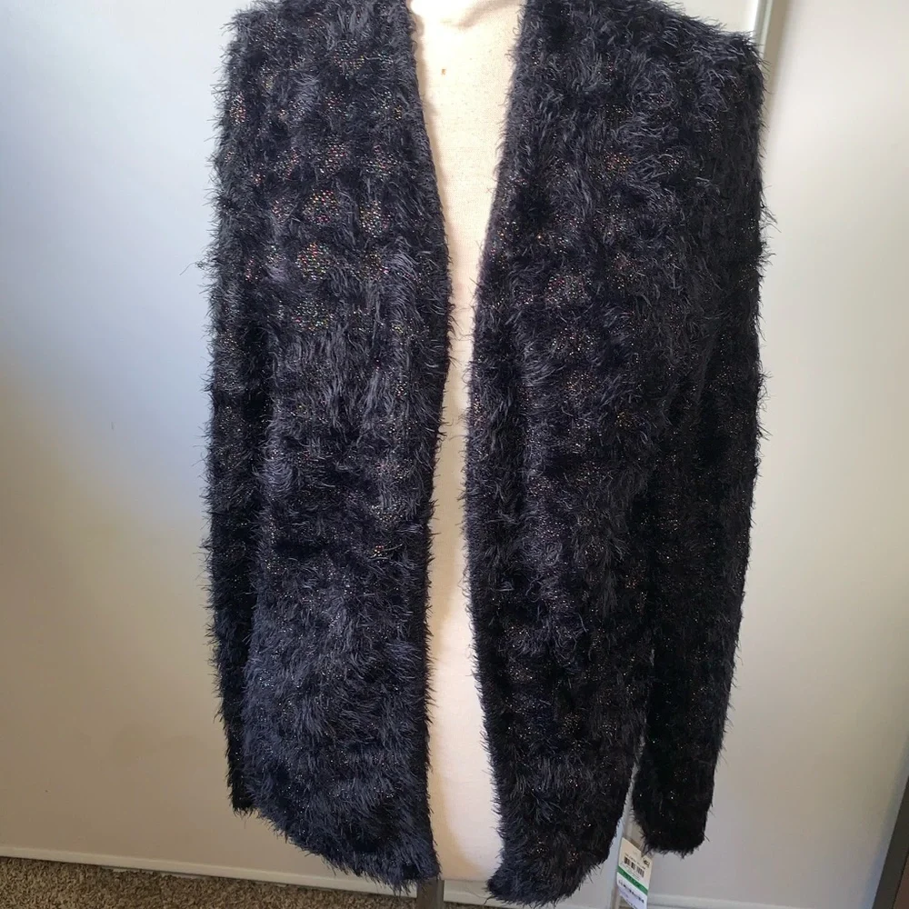 Alfani Eyelash Printed Cardigan Sweater‎